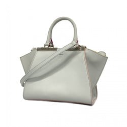 Fendi handbag leather grey ladies