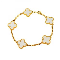 Van Cleef & Arpels Bracelet Alhambra Mother of Pearl K18YG Yellow Gold Ladies