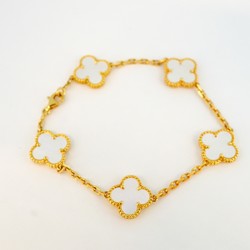 Van Cleef & Arpels Bracelet Alhambra Mother of Pearl K18YG Yellow Gold Ladies