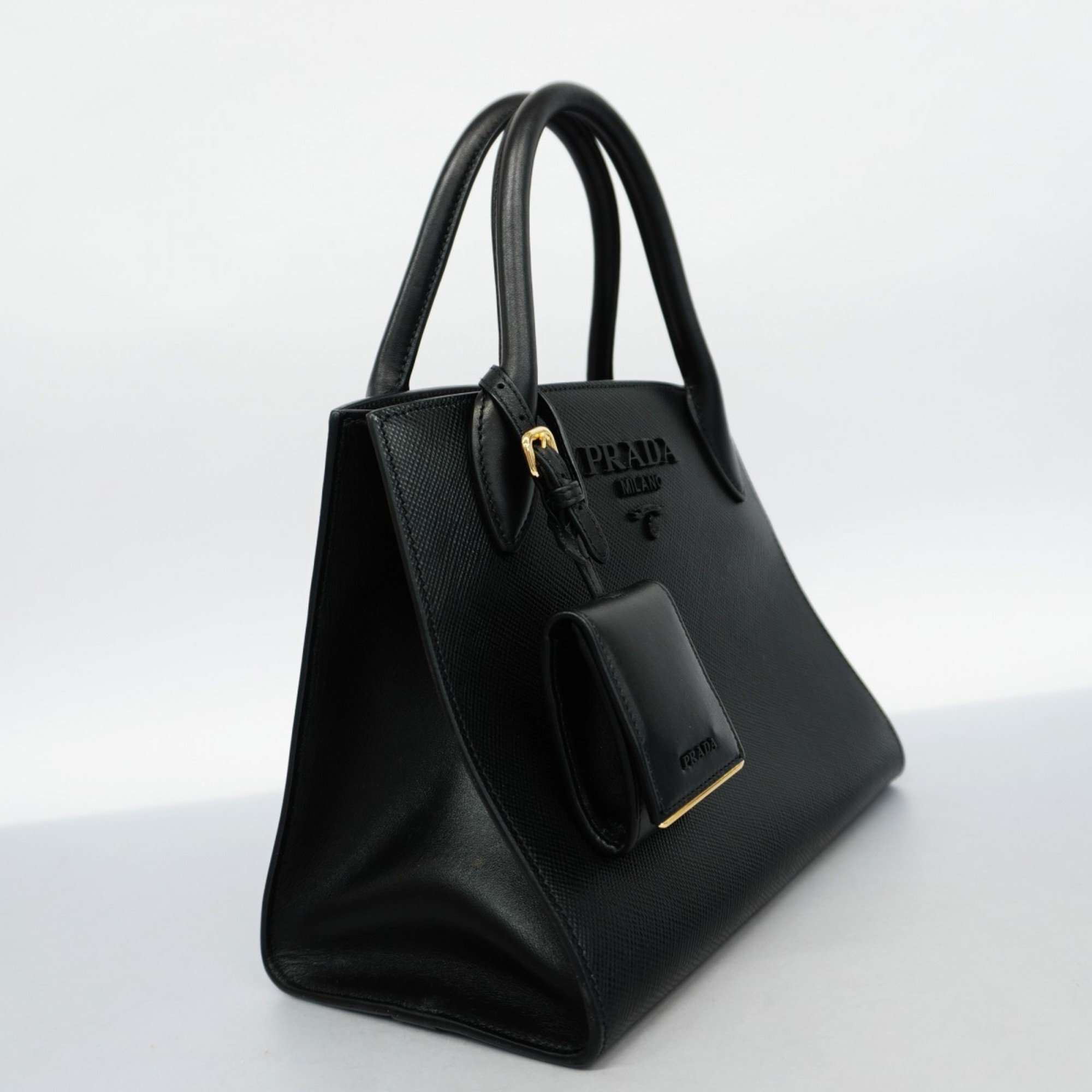 Prada handbag saffiano leather black ladies