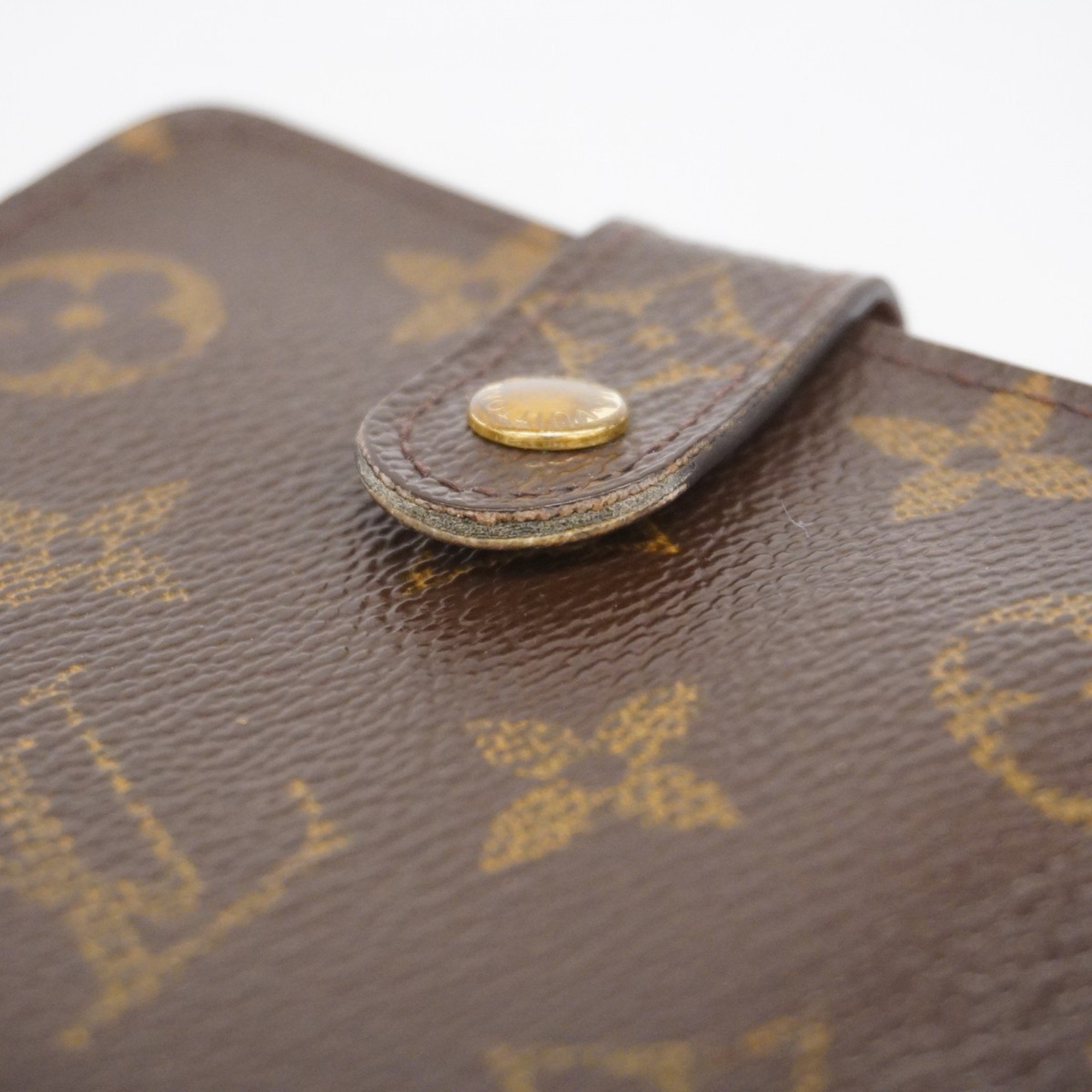 Louis Vuitton Wallet Monogram Compact Zip M61667 Brown Men's Women's