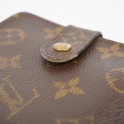 Louis Vuitton Wallet Monogram Compact Zip M61667 Brown Men's Women's