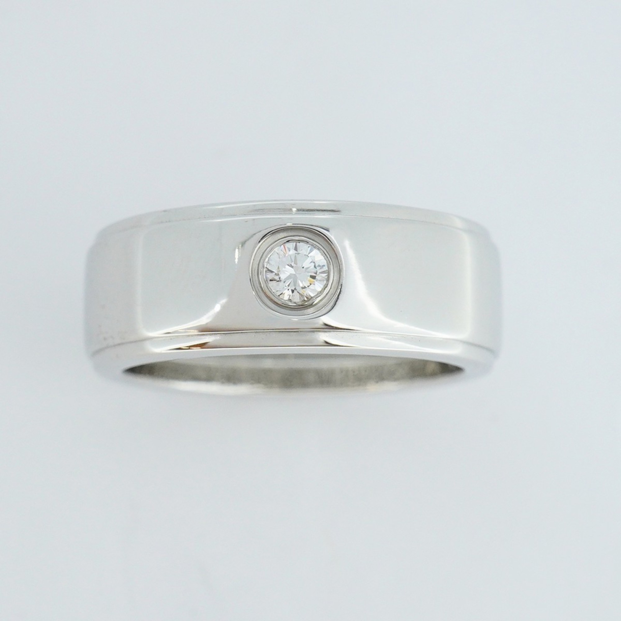 Cartier Ring Fortune 1PD Diamond K18WG White Gold #58 Men's