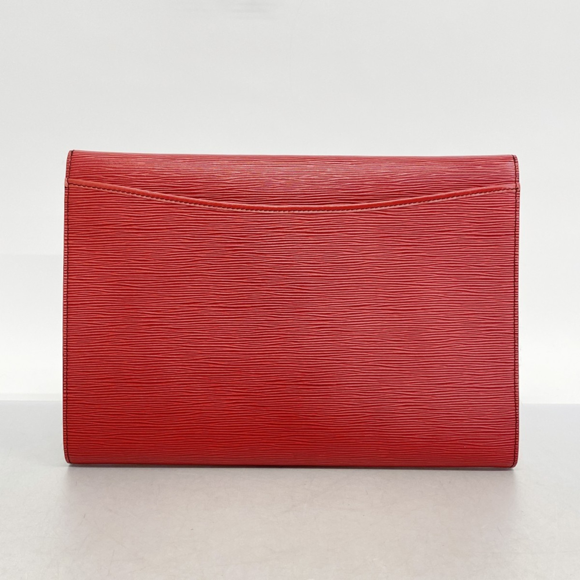 Louis Vuitton Clutch Bag Epi Pochette Envelope Castilian Red Ladies