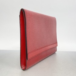 Louis Vuitton Clutch Bag Epi Pochette Envelope Castilian Red Ladies