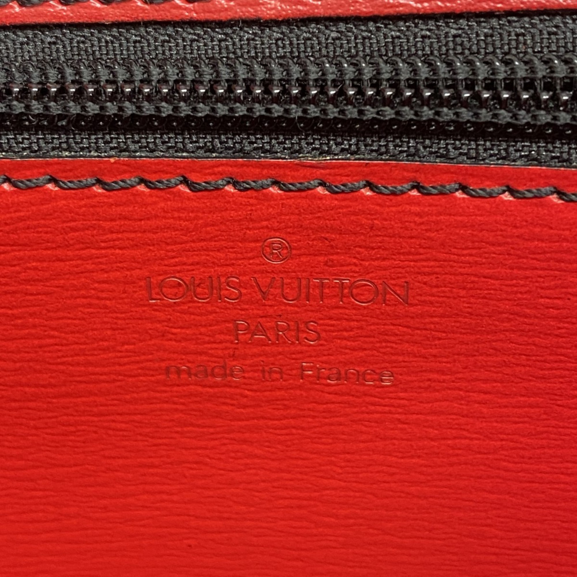 Louis Vuitton Clutch Bag Epi Pochette Envelope Castilian Red Ladies