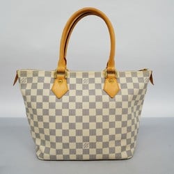 Louis Vuitton Handbag Damier Azur Saleya N51186 White Women's