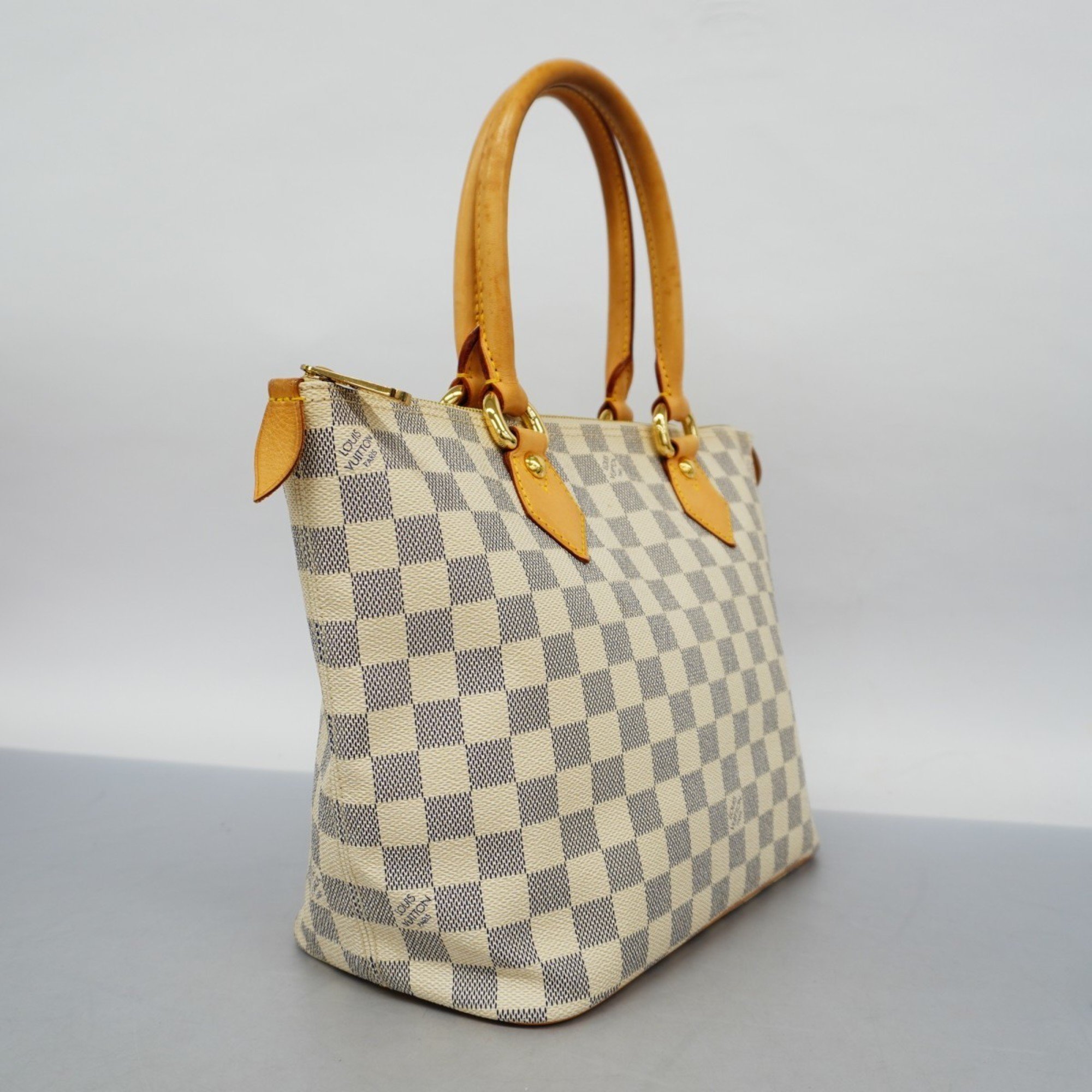 Louis Vuitton Handbag Damier Azur Saleya N51186 White Women's