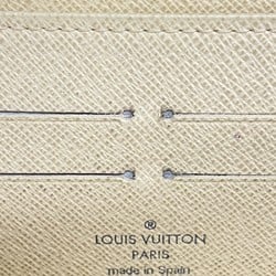 Louis Vuitton Long Wallet Damier Azur Zippy N60019 White Men's Women's