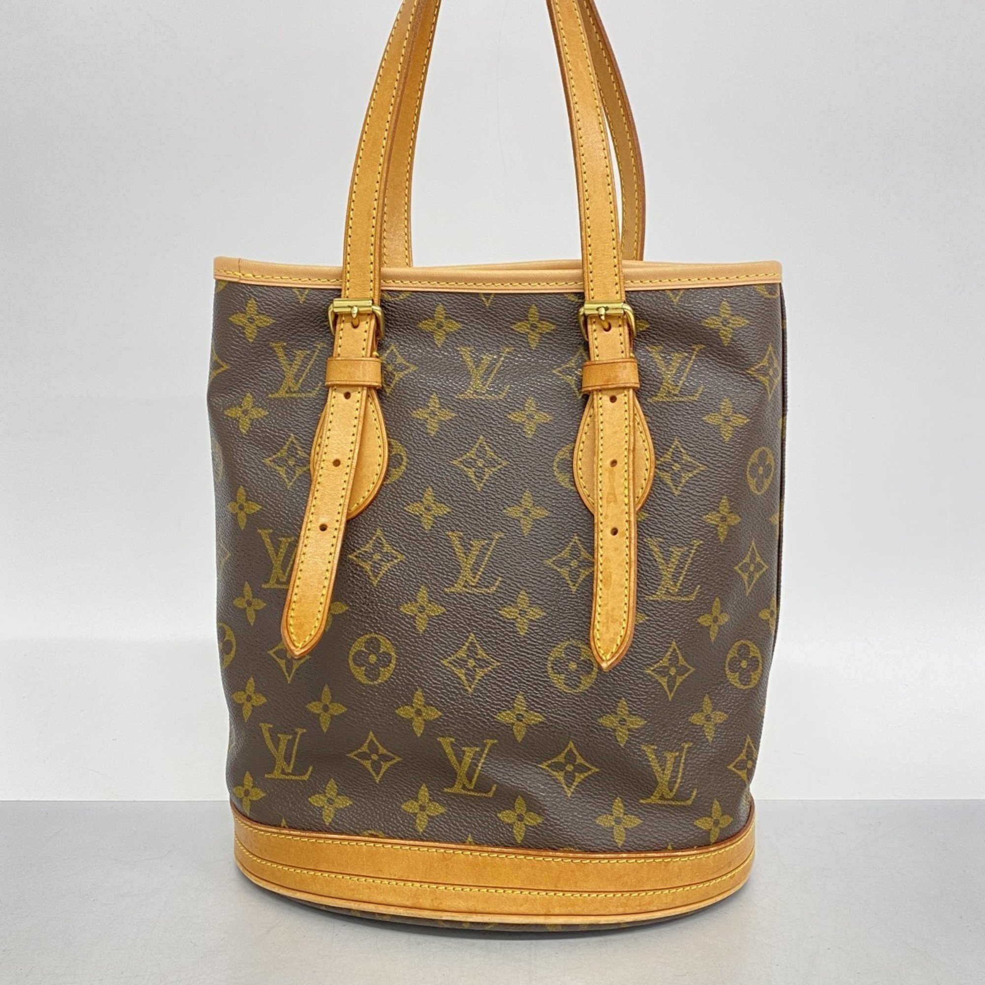 Louis Vuitton Tote Bag Monogram Bucket PM M42238 Brown Women's