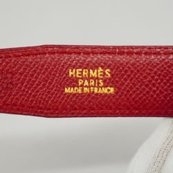 Hermes Belt Cushvel Ecostance Box Calf Black Red A Stamp Ladies