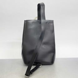 Cartier Shoulder Bag Panther Leather Black Women's