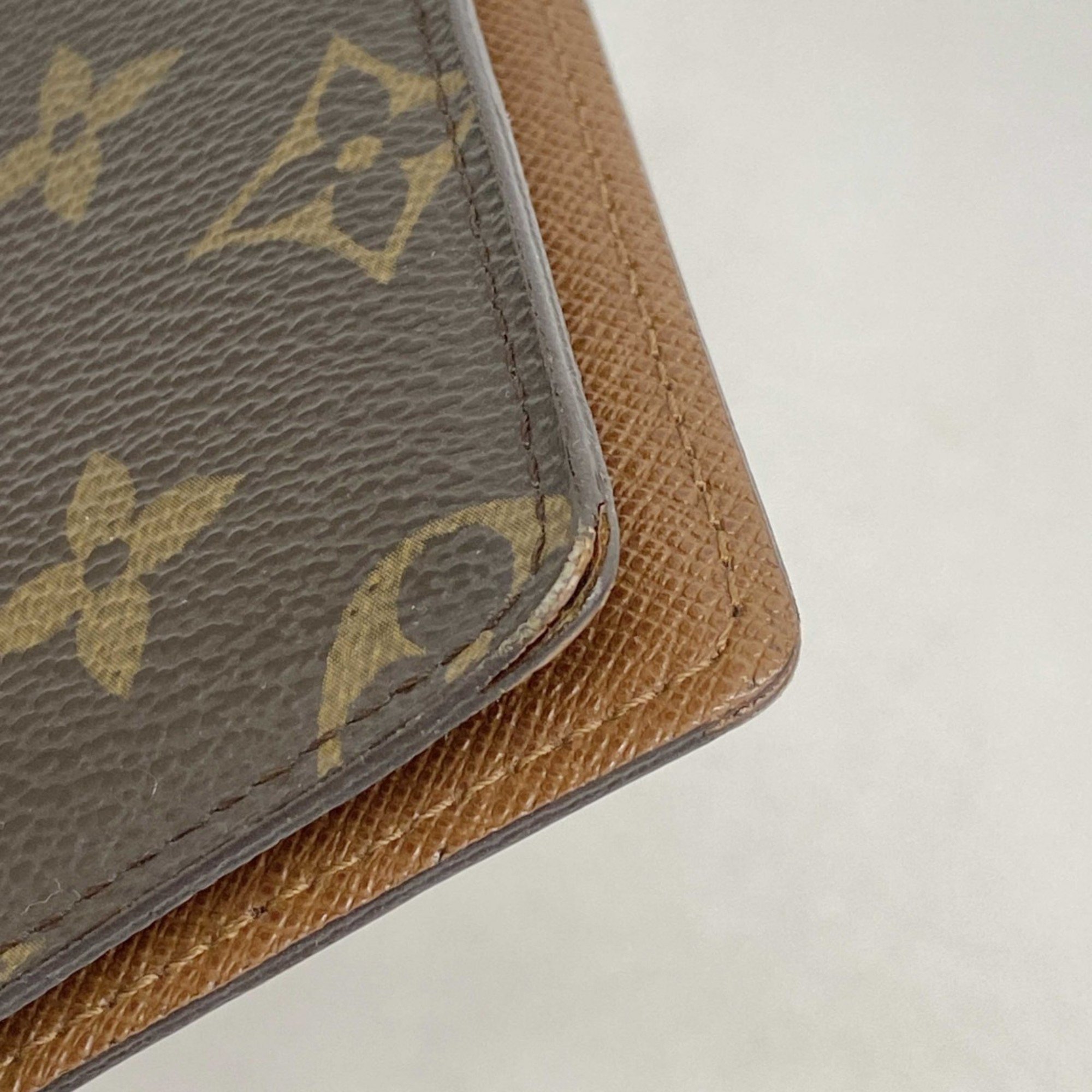 Louis Vuitton Notebook Cover Monogram Agenda Poche R20503 Brown Men's Women's