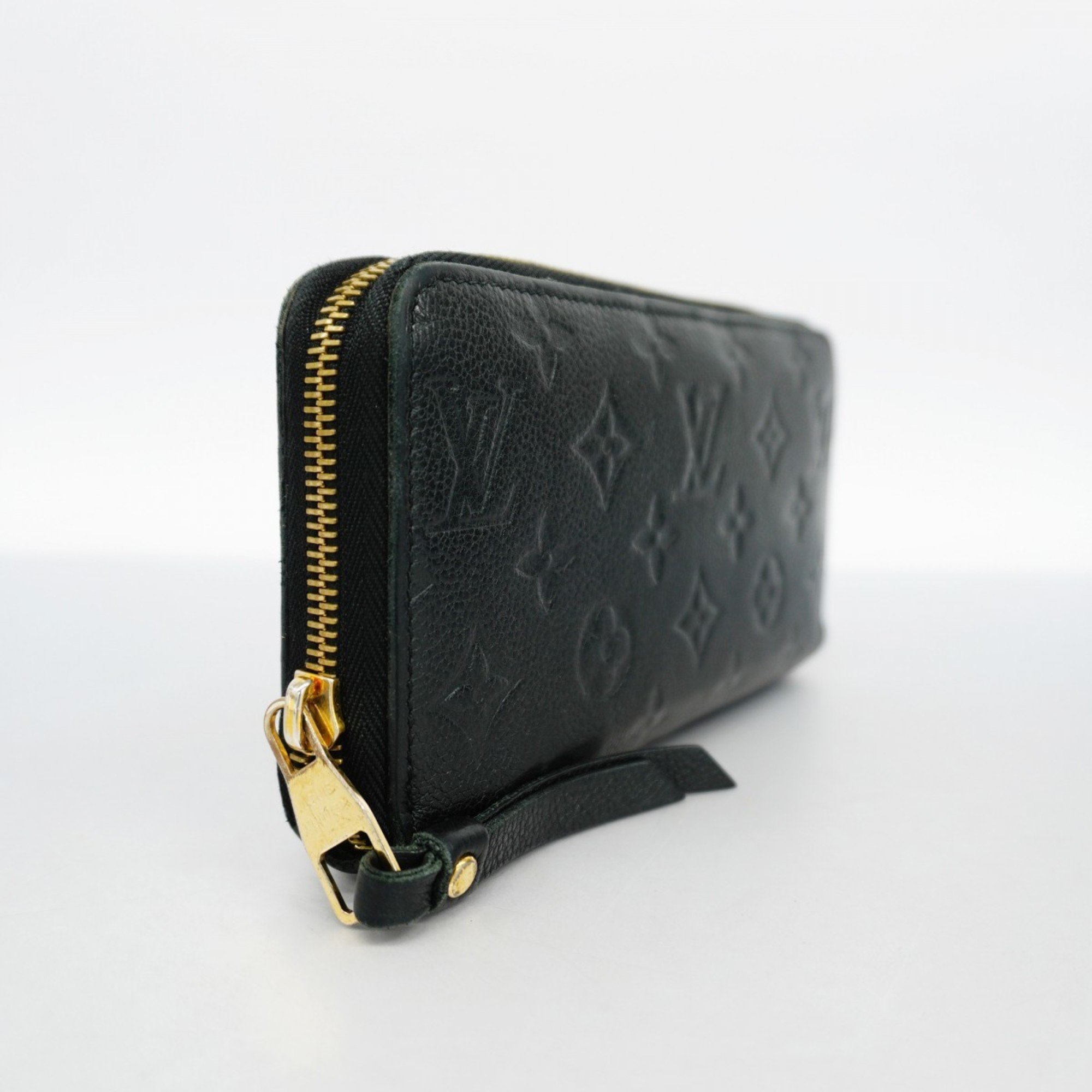 Louis Vuitton Long Wallet Monogram Empreinte Zippy M61864 Noir Ladies