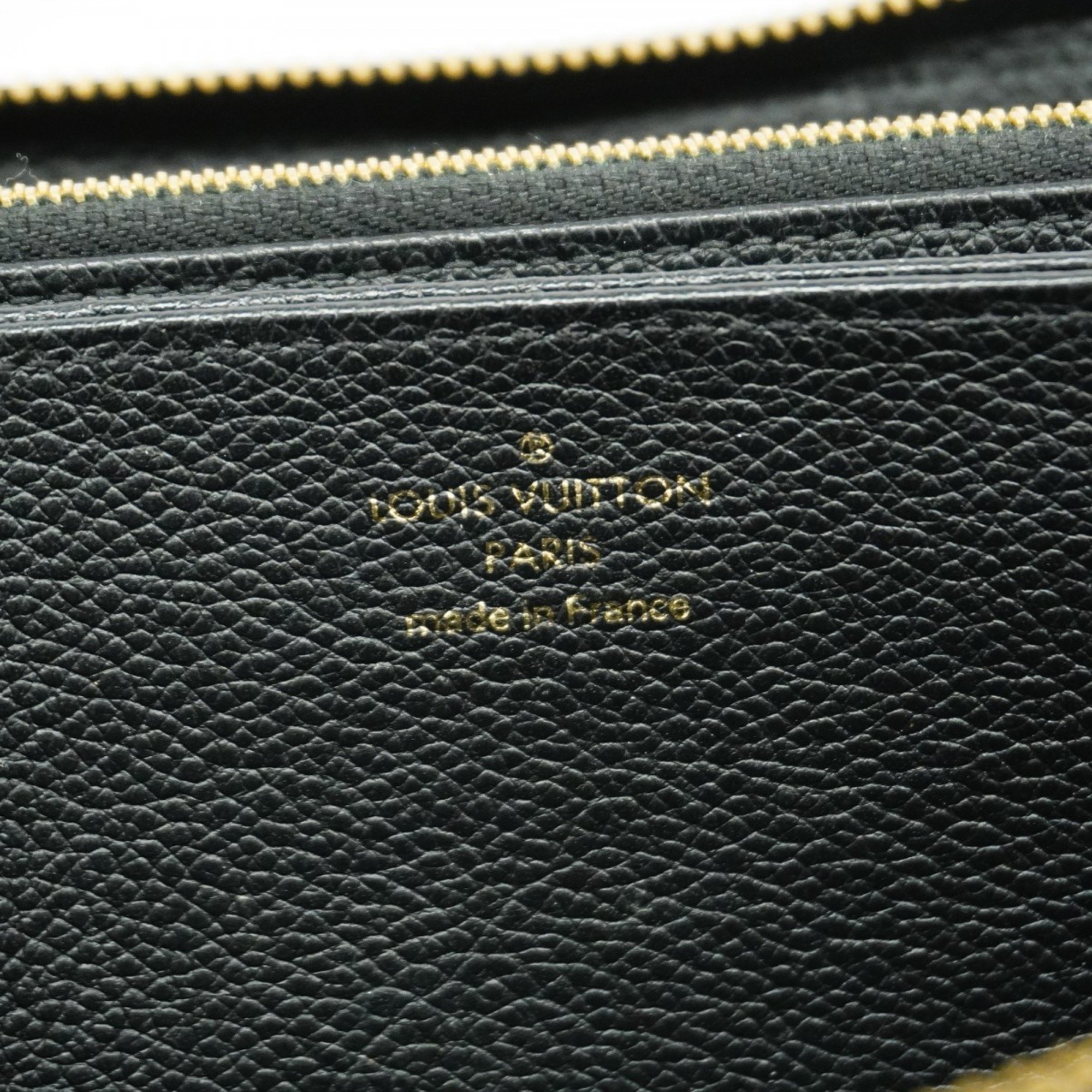 Louis Vuitton Long Wallet Monogram Empreinte Zippy M61864 Noir Ladies