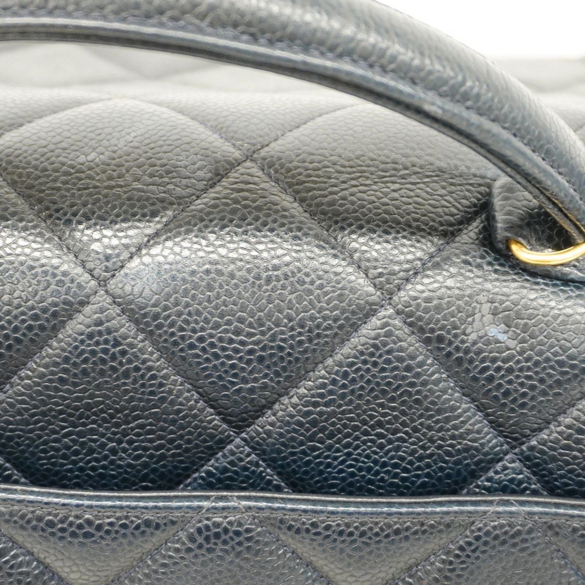 Chanel handbag Matelasse caviar skin navy ladies