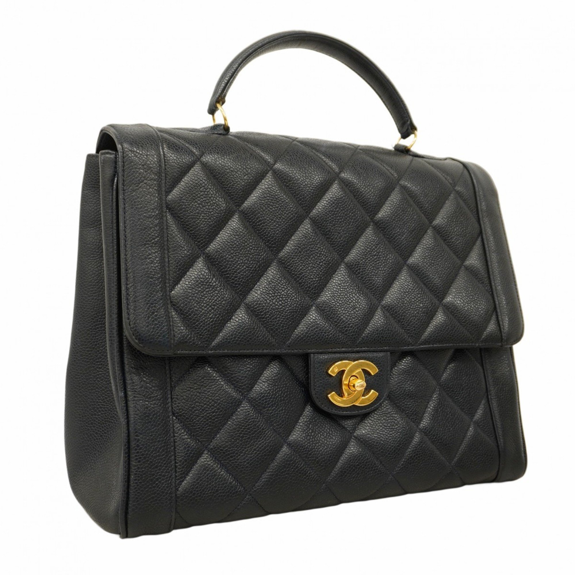 Chanel handbag Matelasse caviar skin navy ladies