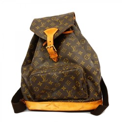 Louis Vuitton Backpack Daypack Monogram Montsouris GM M51135 Brown Women's