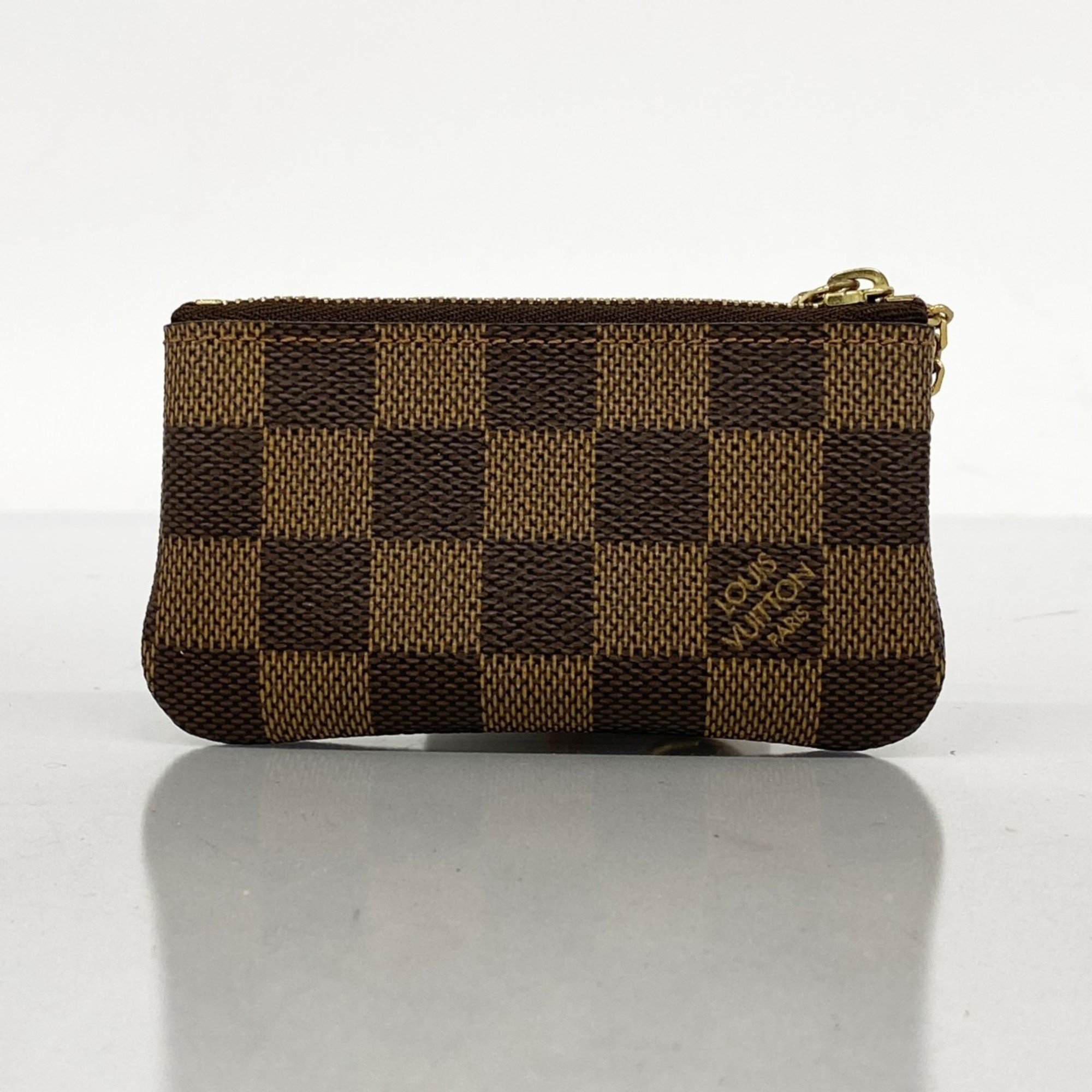 Louis Vuitton Wallet/Coin Case Damier Pochette Cle N62658 Brown Ebene Men's/Women's