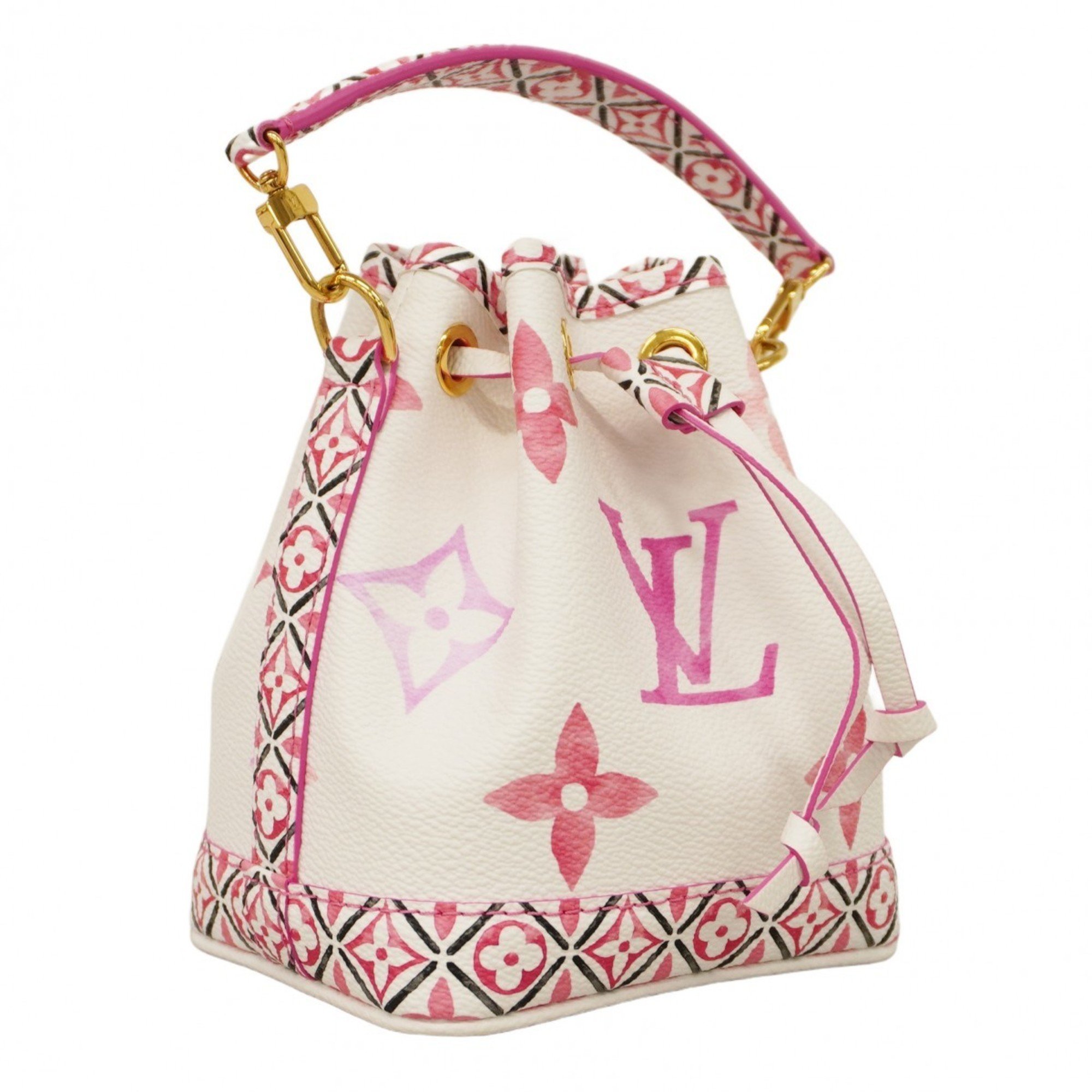 Louis Vuitton Shoulder Bag Monogram Giant By The Pool Nano Noe M82326 White Rose Ladies