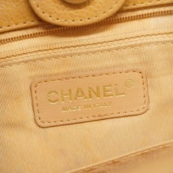 Chanel Shoulder Bag Matelasse Caviar Skin Beige Women's