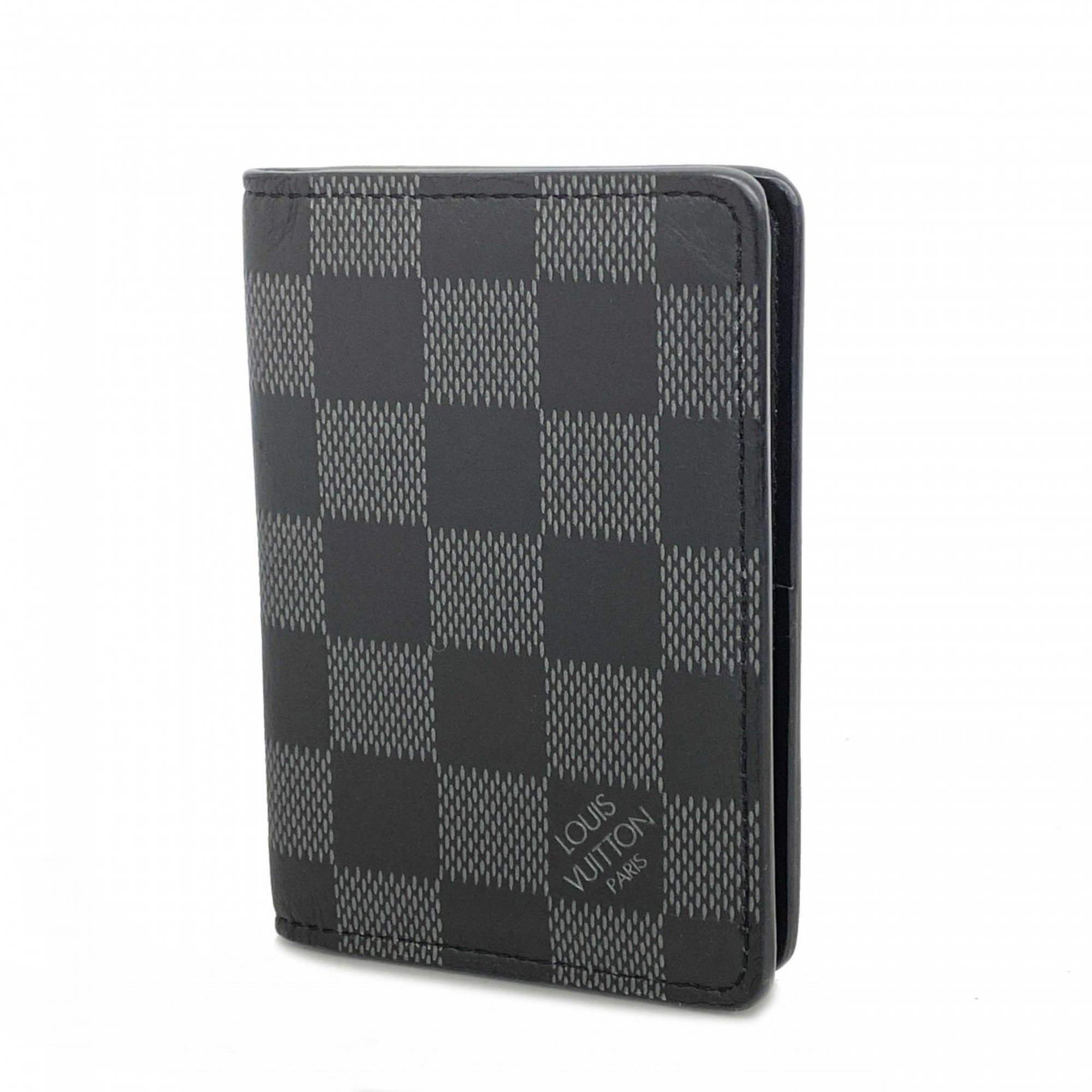 Louis Vuitton Business Card Holder Damier Infinie Organizer De Poche N60183 Onyx Men's