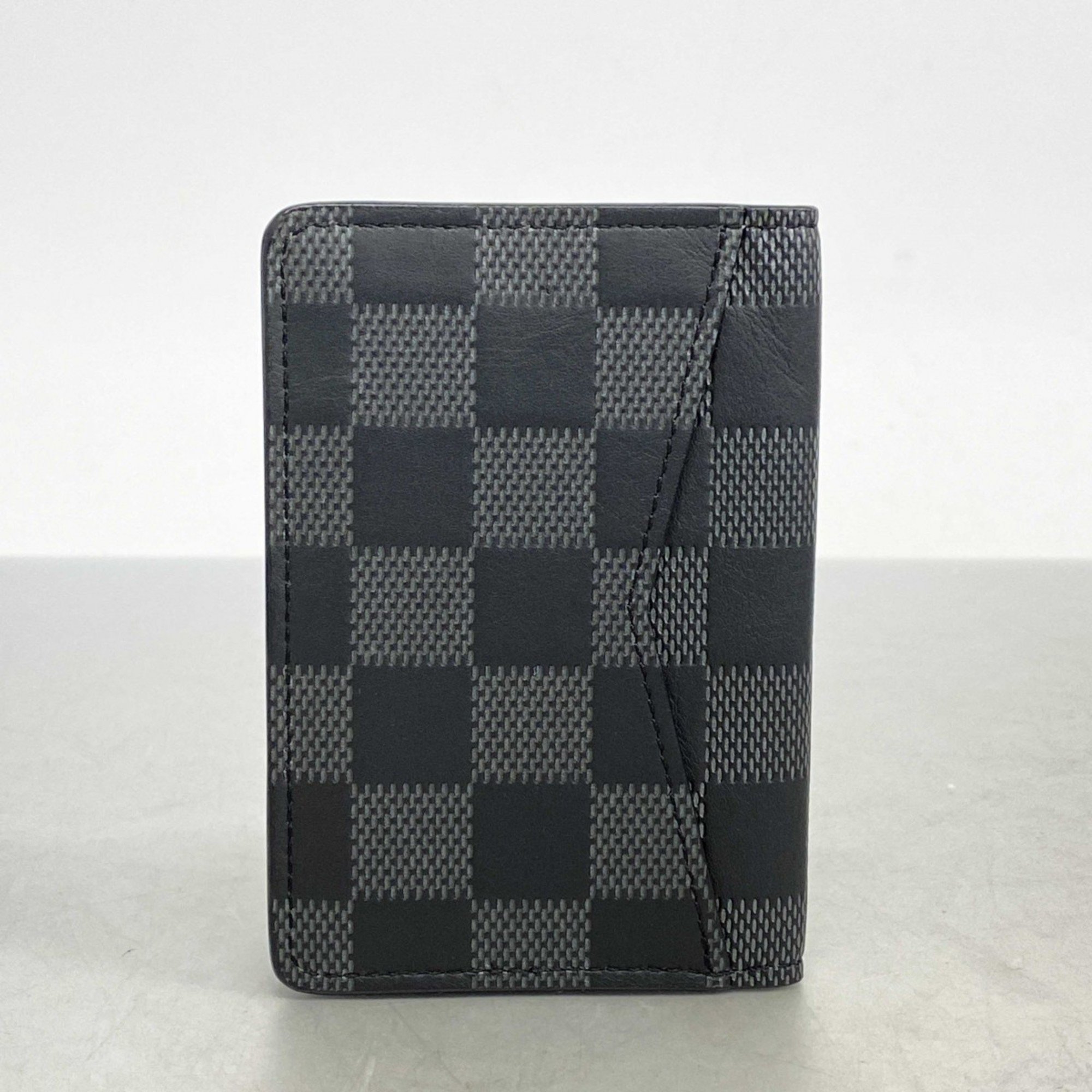 Louis Vuitton Business Card Holder Damier Infinie Organizer De Poche N60183 Onyx Men's