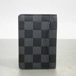 Louis Vuitton Business Card Holder Damier Infinie Organizer De Poche N60183 Onyx Men's