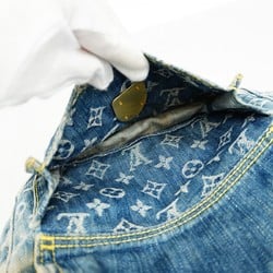 Louis Vuitton Waist Bag Monogram Denim Bum M95347 Blue Women's