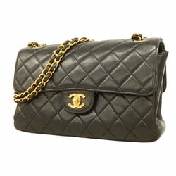 Chanel Shoulder Bag Matelasse Double Face Lambskin Black Women's