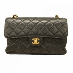 Chanel Shoulder Bag Matelasse Double Face Lambskin Black Women's