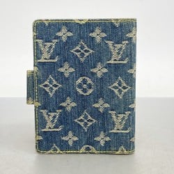 Louis Vuitton Notebook Cover Monogram Denim Agenda PM R20010 Blue Ladies