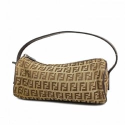 Fendi Zucchino Pouch Nylon Canvas Brown Women's