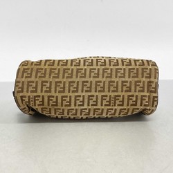 Fendi Zucchino Pouch Nylon Canvas Brown Women's