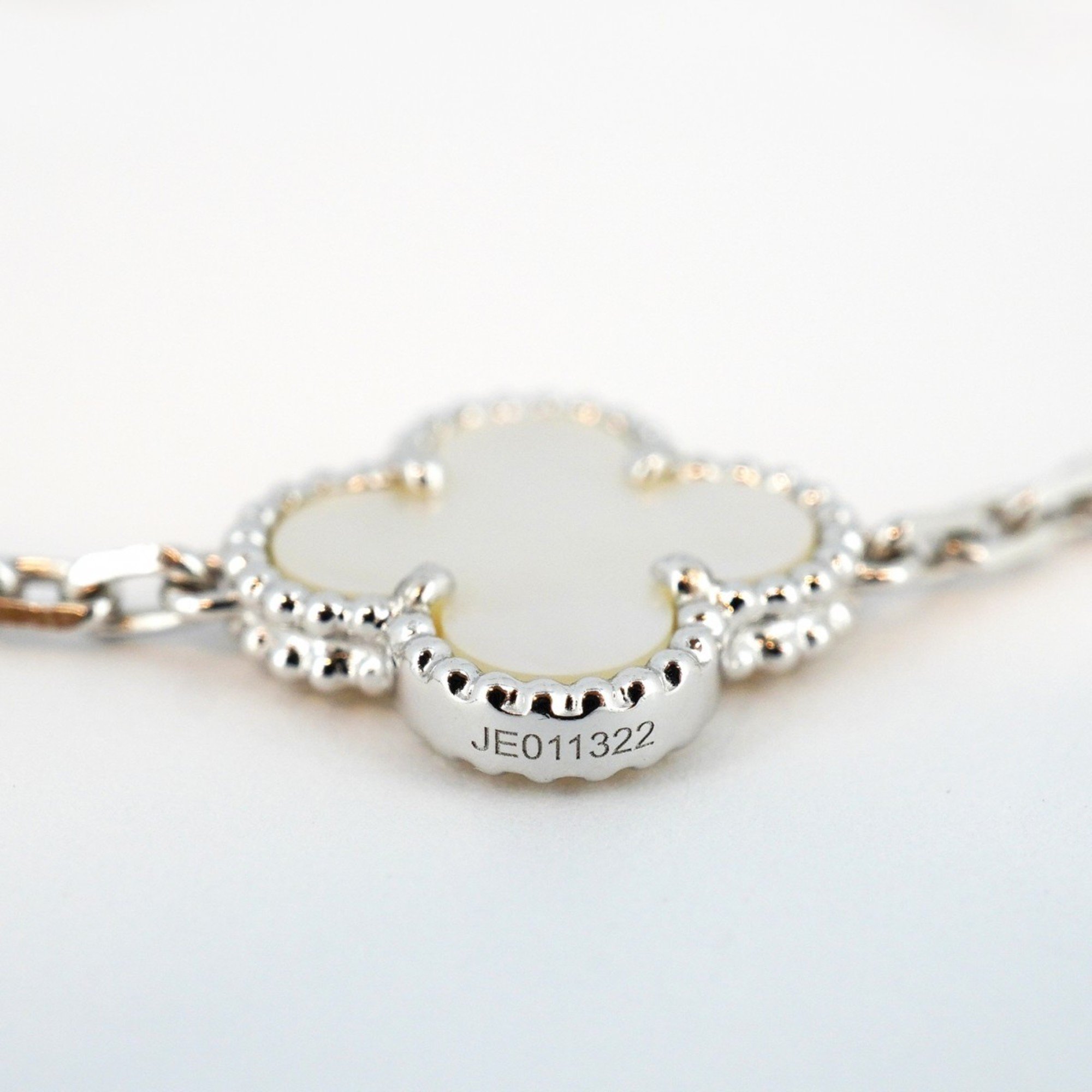 Van Cleef & Arpels Necklace Alhambra Mother of Pearl K18WG White Gold Ladies