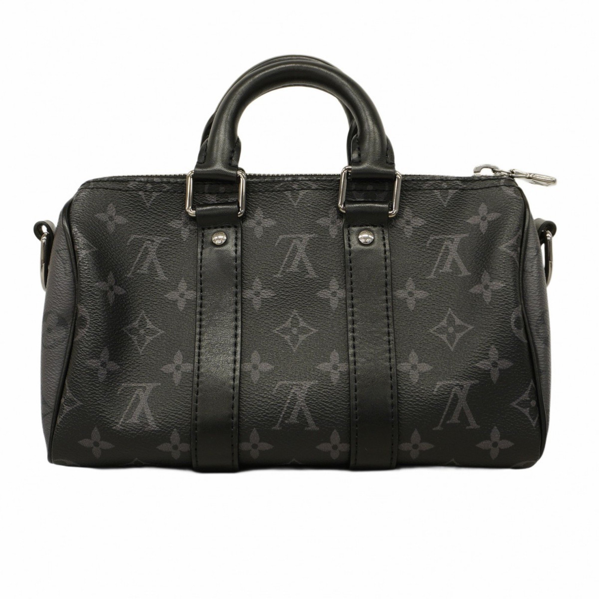 Louis Vuitton Handbag Monogram Eclipse Keepall Bandouliere 25 M46271 Black Men's