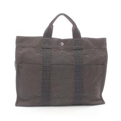 Hermes HERMES Air Line MM Tote Bag Nylon Canvas Men's Women's Gray