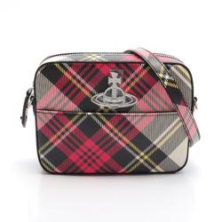 Vivienne Westwood Red Label DERBY CAMERA Shoulder Bag, Faux Leather, Women's, Pink, Black, Multicolor, 4304006YS0012O101