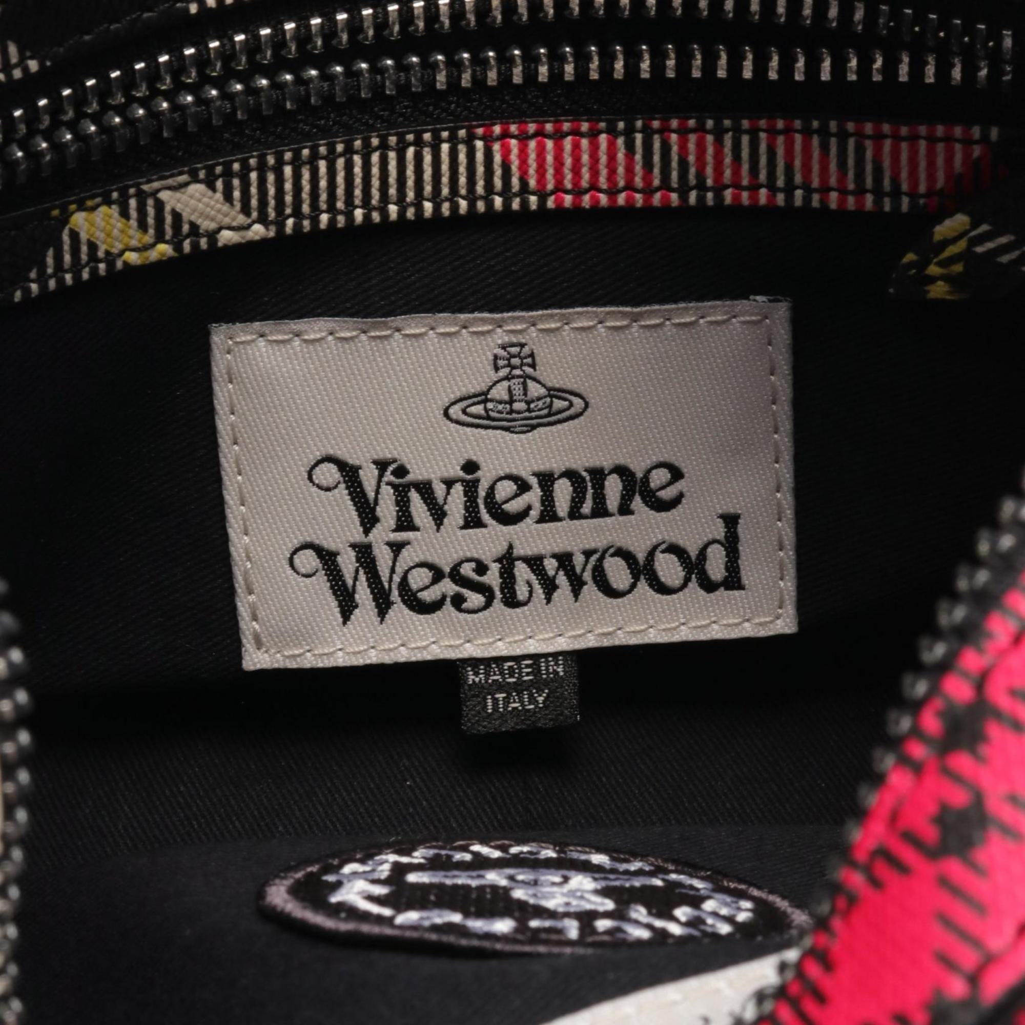 Vivienne Westwood Red Label DERBY CAMERA Shoulder Bag, Faux Leather, Women's, Pink, Black, Multicolor, 4304006YS0012O101