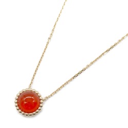 Van Cleef & Arpels Perlée Couleur Pendant Necklace K18PG (Pink Gold) Carnelian Women's Orange VCARP4DO00