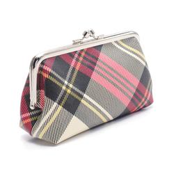 Vivienne Westwood Red Label DERBY POUCH WITH METAL FRAME Pouch Bag Faux Leather Women's Black Multicolor 44030037S0012O101