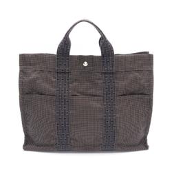 Hermes HERMES Air Line MM Tote Bag Nylon Canvas Men's Women's Gray 100951M