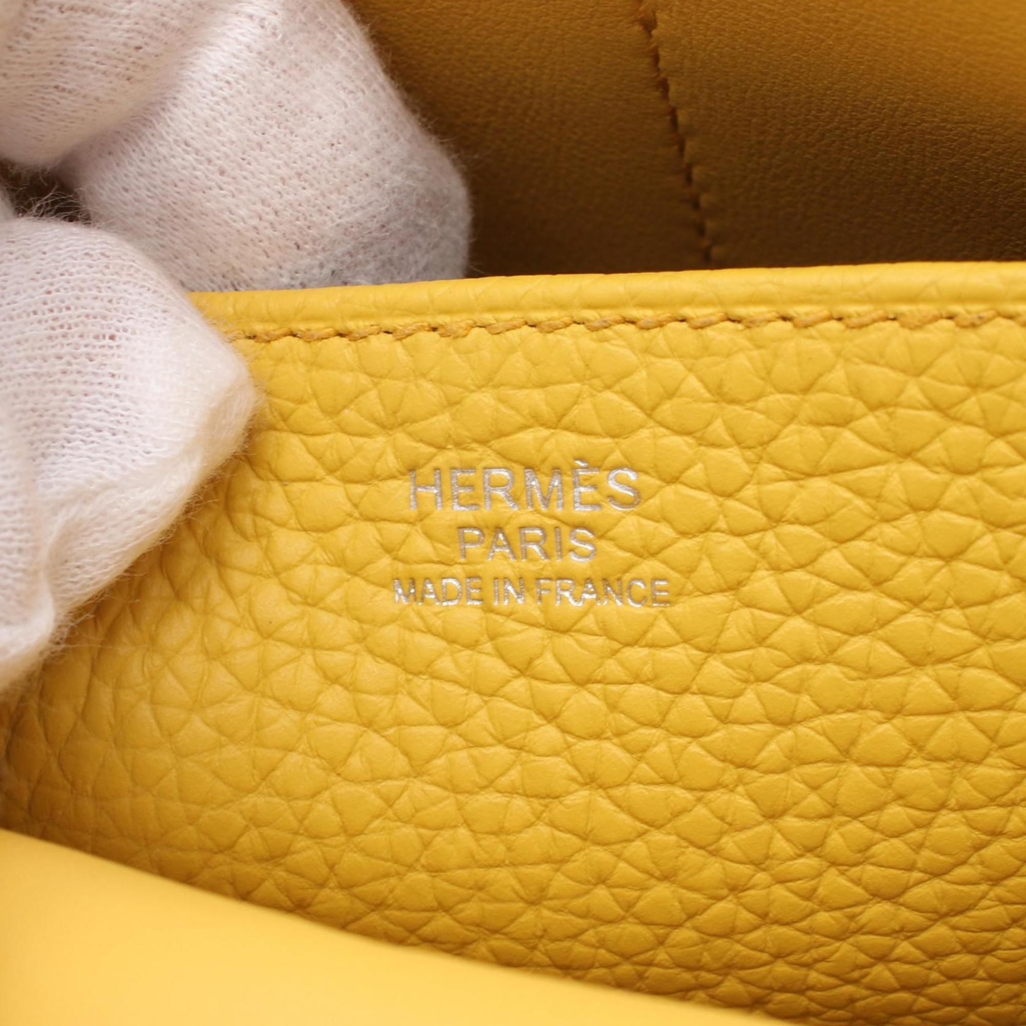 Hermes HERMES Arzan 25 Handbag Bag Taurillon Clemence Women's Yellow 082027CK