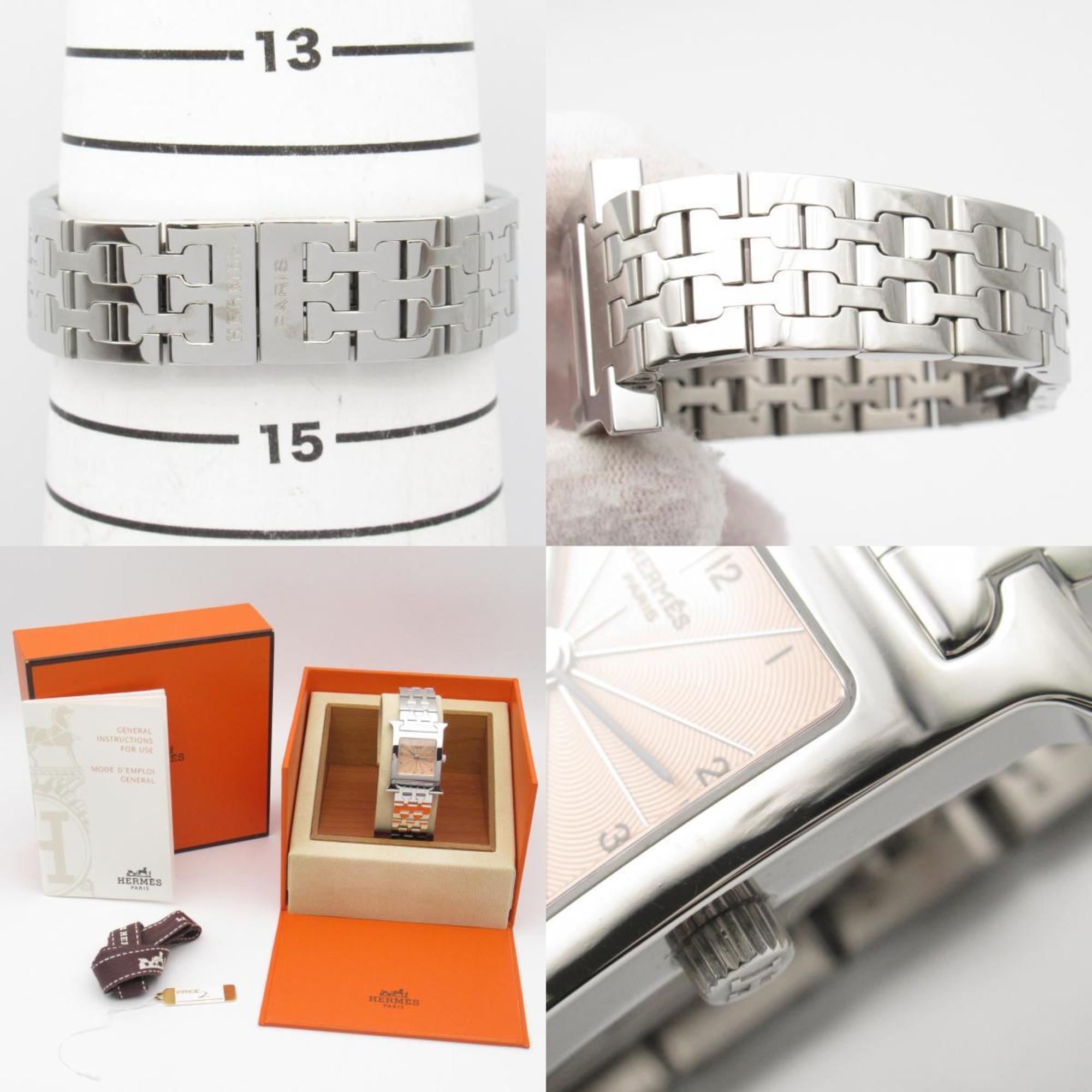 Hermes HERMES H Watch Wristwatch Stainless Steel Ladies Orange HH1.210