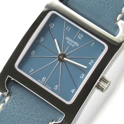 Hermes HERMES H Watch Wristwatch Stainless Steel Leather Strap Women's Blue HH1.210