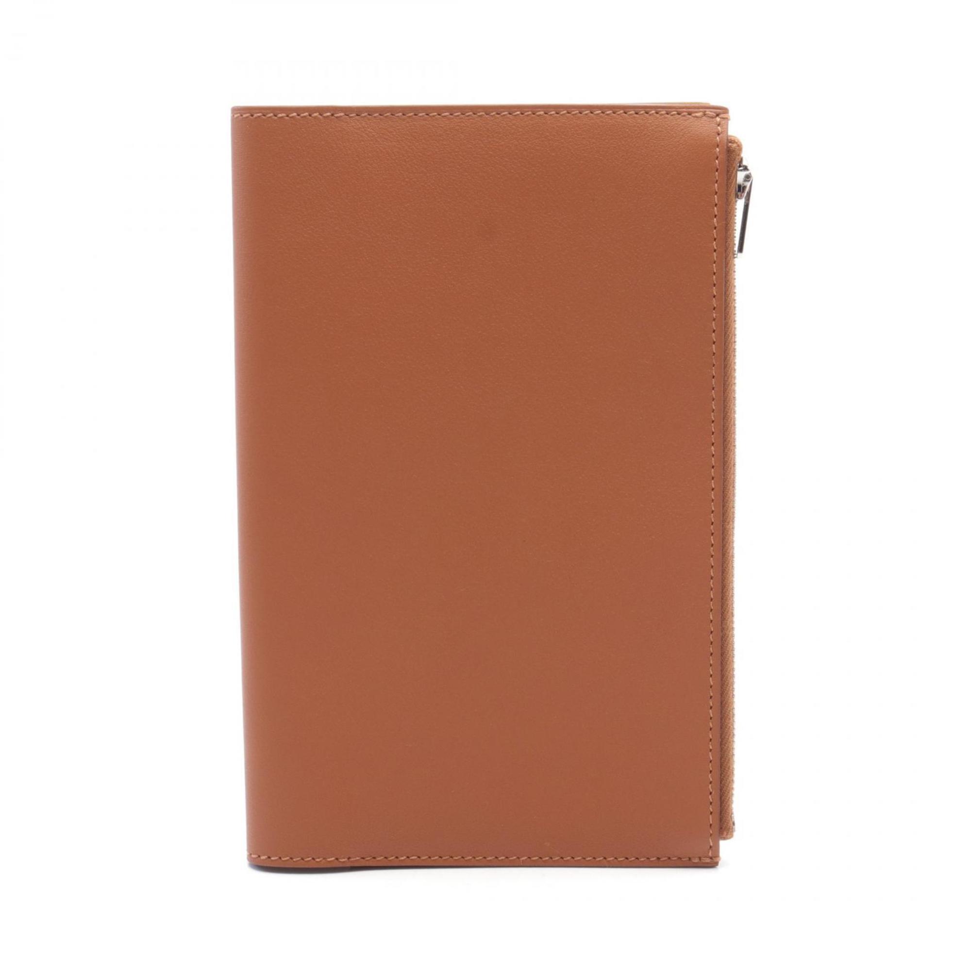 Hermes HERMES Agenda EA Zip PM Verso Gold Notebook Cover Veau Swift Men's Women's Brown