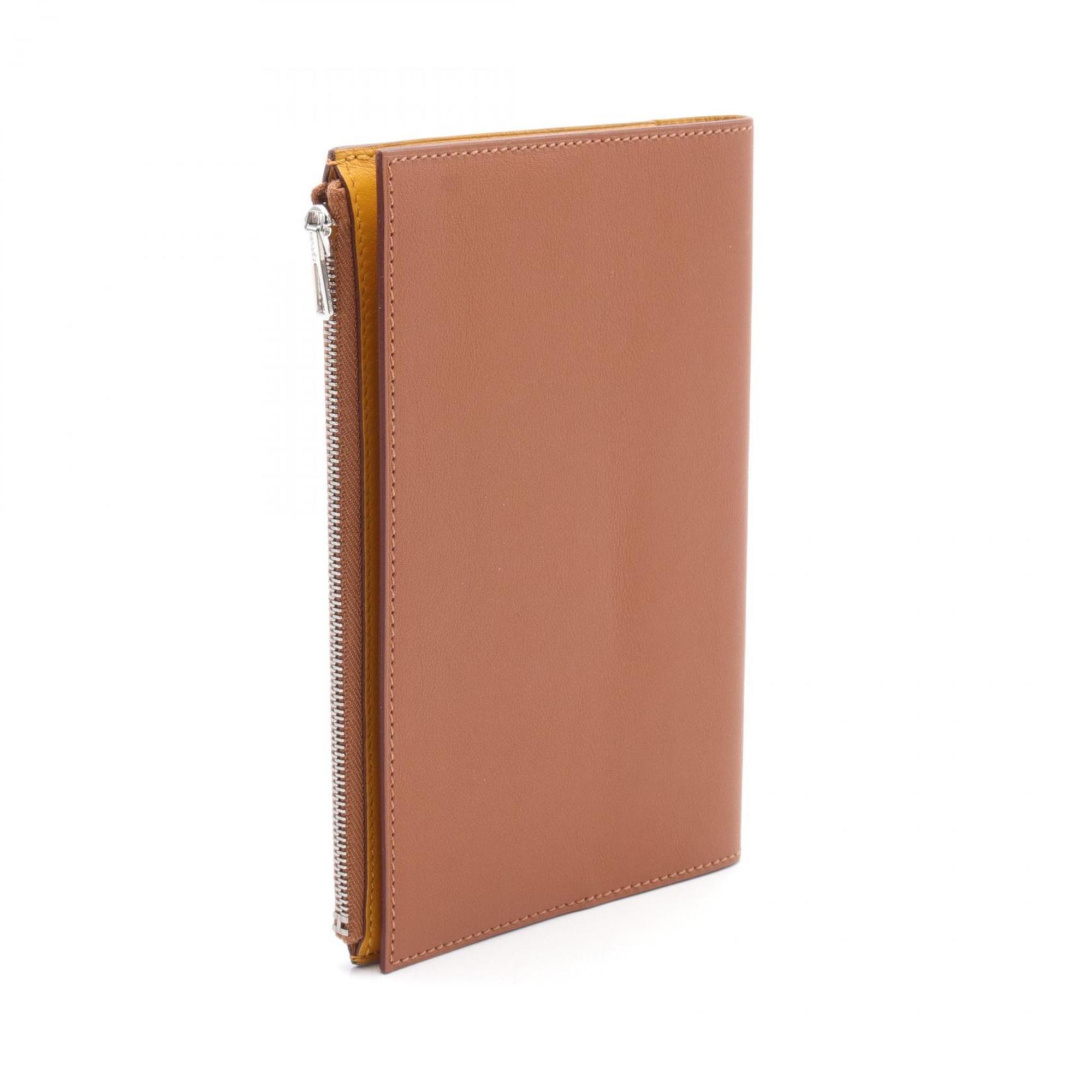 Hermes HERMES Agenda EA Zip PM Verso Gold Notebook Cover Veau Swift Men's Women's Brown