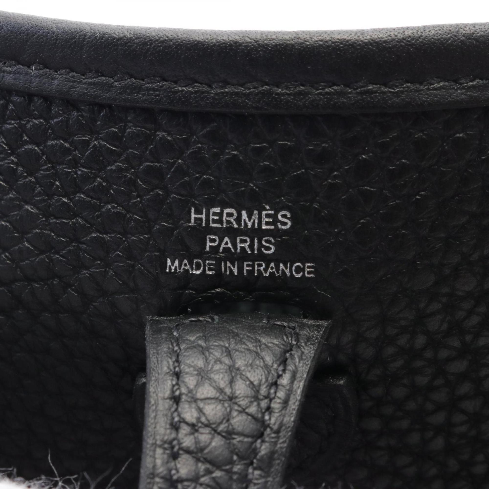 Hermes HERMES Evelyn TPM Shoulder Bag Taurillon Clemence Women's Black