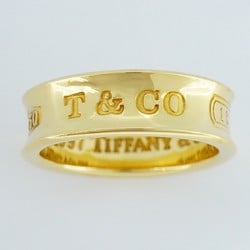 Tiffany Ring Narrow K18YG Yellow Gold Size 11.5 Ladies