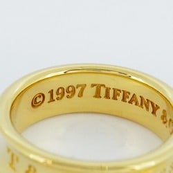 Tiffany Ring Narrow K18YG Yellow Gold Size 11.5 Ladies